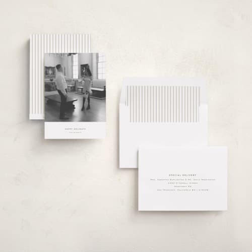 This is a snow new year photo cards with standard by chocomocacino called konpeito printing on recycled smooth signature in standard