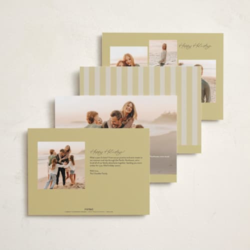 This is a butter new year photo cards with standard by Ellen Schlegelmilch called stars & stripes printing on recycled smooth signature in standard