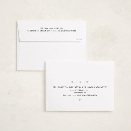 This is a champagne new year photo cards with standard by Ani Somi called road trip printing on recycled smooth signature in standard