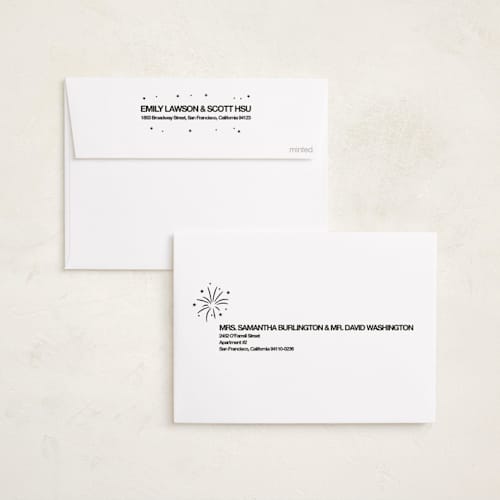 This is a ink new year photo cards with standard by Inkblot Design called archive magazine printing on recycled smooth signature in standard