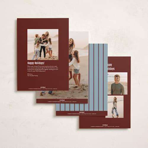 This is a frost new year photo cards with standard by Ana de Sousa called new foundations printing on recycled smooth signature in standard