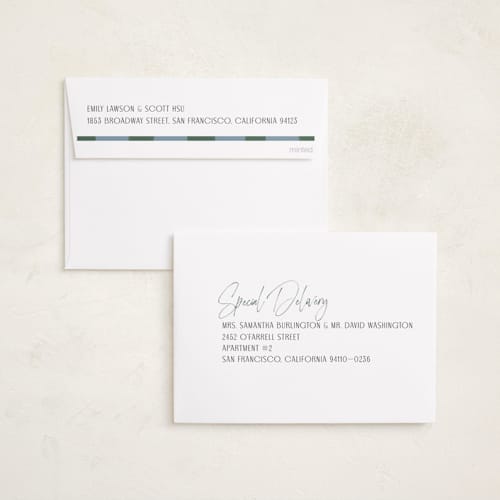 This is a juniper new year photo cards with standard by Cindy Reynolds called painted stripes printing on recycled smooth signature in standard