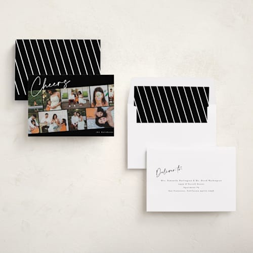 This is a ink new year photo cards with standard by Iveta Angelova called highlights printing on recycled smooth signature in standard