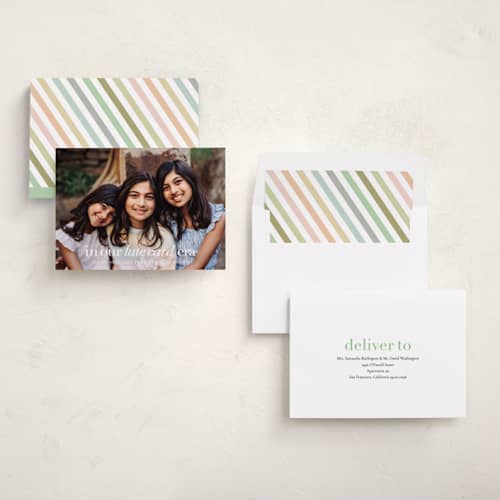 This is a cloud new year photo cards with standard by Sara Hicks Malone called late card era printing on recycled smooth signature in standard