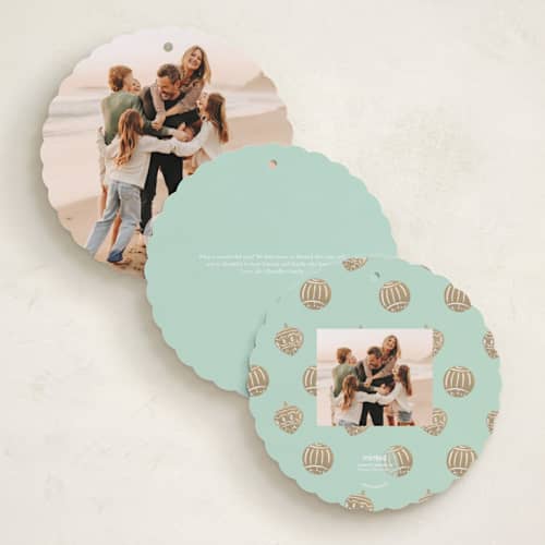 This is a frost holiday card ornaments with standard by Grae called nutcracker ornament printing on signature in ornament