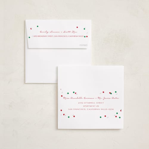This is a merlot holiday card ornaments with standard by fatfatin called family tree printing on recycled smooth signature in ornament