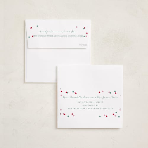 This is a mint holiday card ornaments with standard by fatfatin called family tree printing on recycled smooth signature in ornament