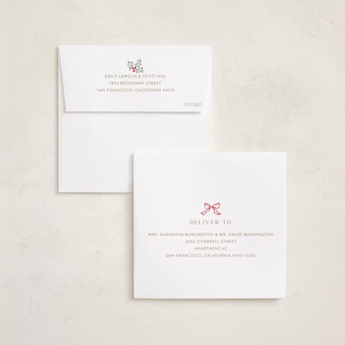 This is a champagne holiday card ornaments with standard by Cass Loh called festive doodles printing on recycled smooth signature in ornament