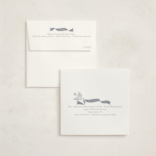 This is a ice holiday card ornaments with standard by Everett Paper Goods called dove wreath printing on signature in ornament