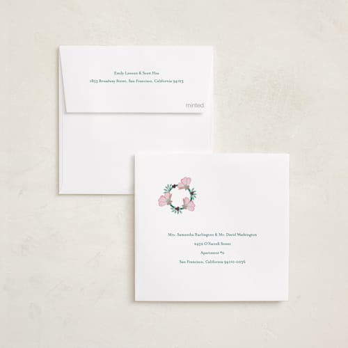 This is a emerald rose holiday card ornaments with standard by Katrina Marquet called joyful wreath printing on recycled smooth signature in ornament