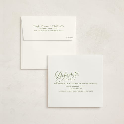 This is a pistachio holiday card ornaments with standard by Erika Firm called joy cloud printing on signature in ornament