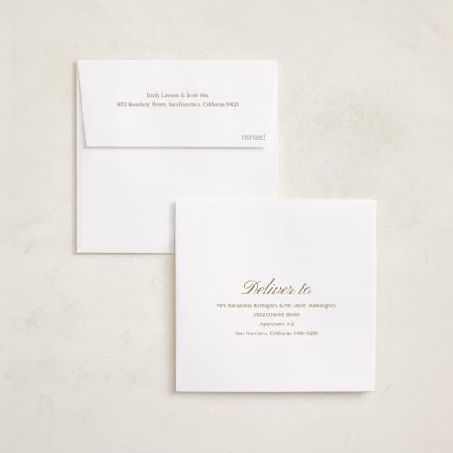This is a starlight foil pressed holiday cards with foil pressed by Cass Loh called luxe frame printing on recycled smooth signature in square