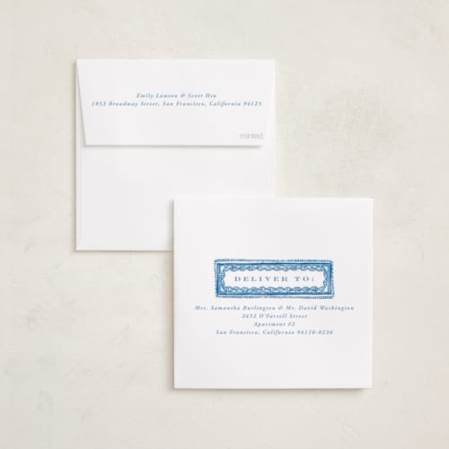 This is a frost foil pressed holiday cards with foil pressed by Anastasia Makarova called dots and snowflakes printing on recycled smooth signature in square