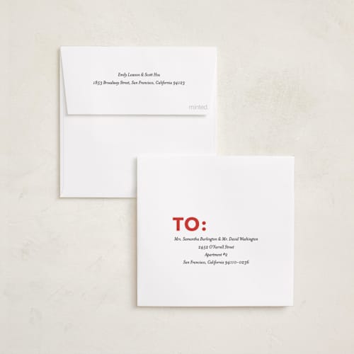 This is a holly foil pressed holiday cards with foil pressed by Angela Thompson called merry bright printing on recycled smooth signature in square