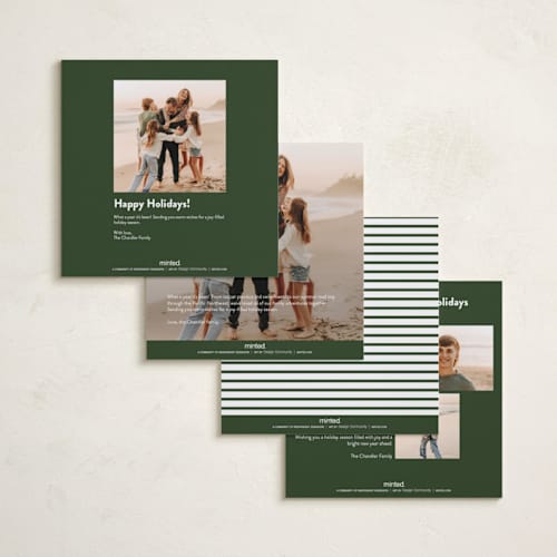 This is a spruce foil pressed holiday cards with foil pressed by JoAnn Jinks called square printing on recycled smooth signature in square