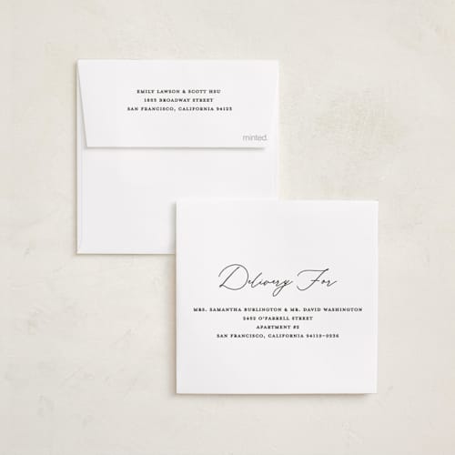 This is a poppy seed foil pressed holiday cards with foil pressed by Susan Zinader called a simple script printing on recycled smooth signature in square