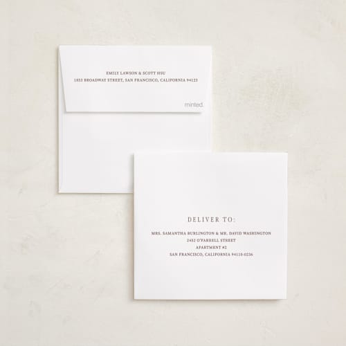 This is a mulled wine foil pressed holiday cards with foil pressed by Cass Loh called frosted heirloom frame printing on recycled smooth signature in square
