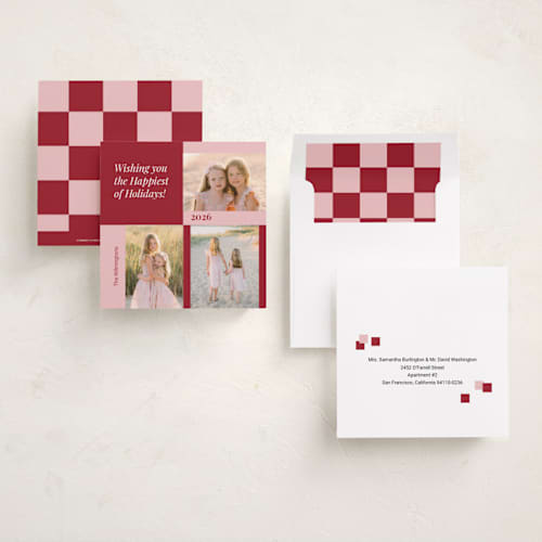 This is a mulled wine holiday photo cards with standard by Anja Jankowsky called happiest of holidays wishes printing on recycled smooth signature in square
