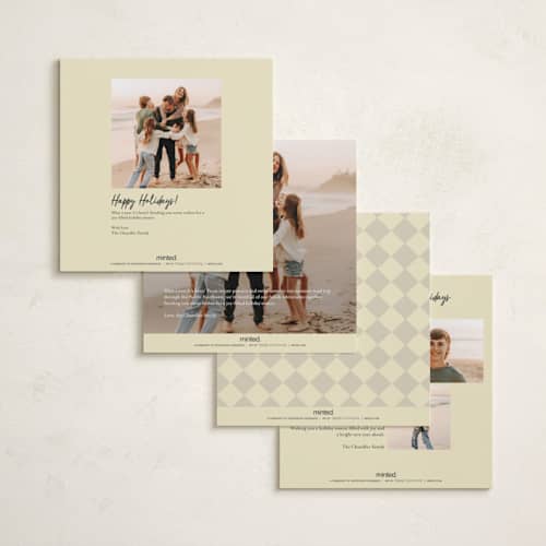 This is a ink holiday photo cards with standard by Helena Vitto called old is cool christmas printing on recycled smooth signature in square