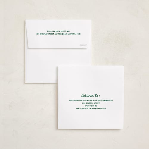 This is a spruce holiday photo cards with standard by Jelena Vuletic called merribelle printing on recycled smooth signature in square