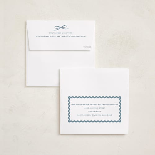 This is a frost holiday photo cards with standard by Erin German called gingham fun printing on recycled smooth signature in square