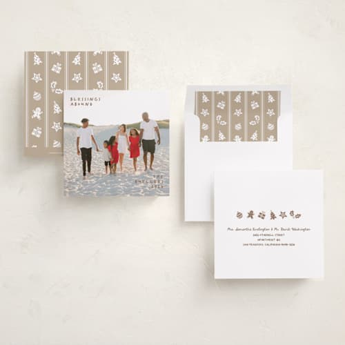 This is a chestnut holiday photo cards with standard by Anna Black called full square printing on recycled smooth signature in square
