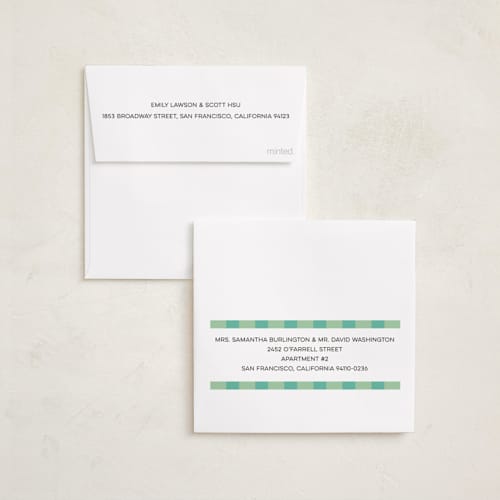 This is a frosting holiday photo cards with standard by Morgan Kendall called cabana printing on recycled smooth signature in square
