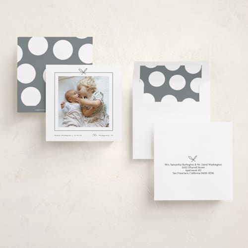 This is a ash holiday photo cards with standard by Ghazal Ali called christmas present printing on recycled smooth signature in square