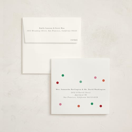This is a cherry holiday photo cards with standard by Lori Wemple called holiday square printing on signature in square