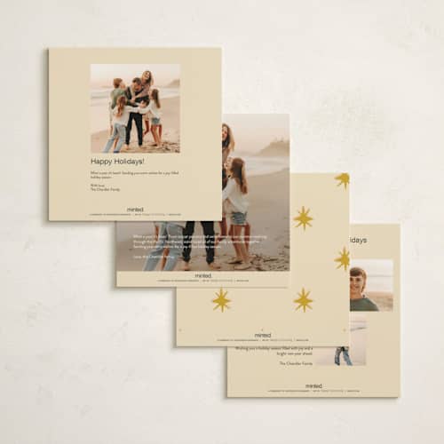 This is a ginger holiday photo cards with standard by Hannah Beimborn called duck the halls printing on signature in square