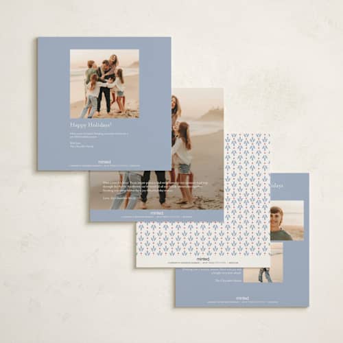 This is a frost holiday photo cards with standard by Alston Foster called classic garland printing on signature in square