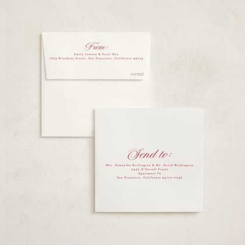 This is a candy cane holiday photo cards with standard by Gwen Bedat called candyland printing on signature in square