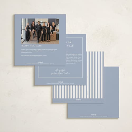 This is a frost holiday photo cards with standard by Alston Foster called festive printing on signature in square