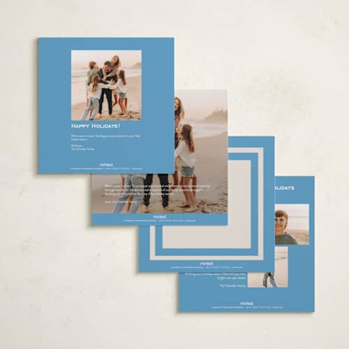 This is a lake holiday photo cards with standard by Megan Davis called rhode printing on recycled smooth signature in square