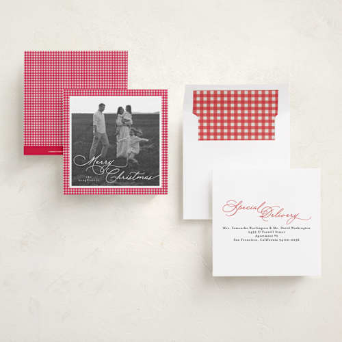 This is a apples holiday photo cards with standard by Tamara Hilje called allegro printing on recycled smooth signature in square