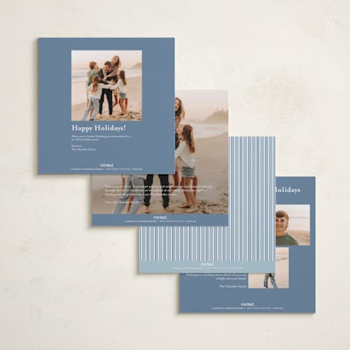 This is a frost holiday photo cards with standard by Alston Foster called colorful wishes printing on recycled smooth signature in square