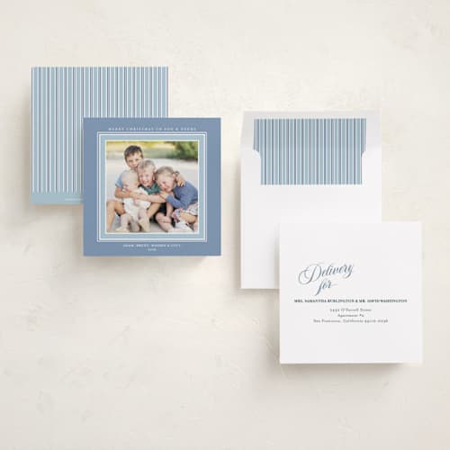 This is a frost holiday photo cards with standard by Alston Foster called colorful wishes printing on recycled smooth signature in square