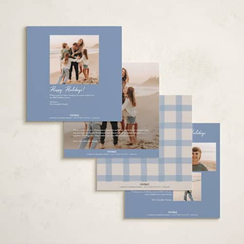 This is a sky holiday photo cards with standard by Elly called modern cottage printing on recycled smooth signature in square