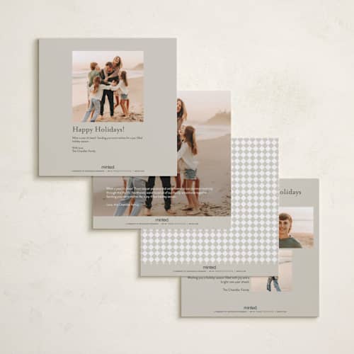 This is a pudding holiday photo cards with standard by Lucrecia Caporale called forme & type printing on recycled smooth signature in square