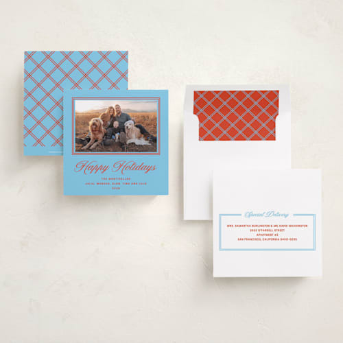 This is a bluebell holiday photo cards with standard by Pati Cascino called nola printing on recycled smooth signature in square