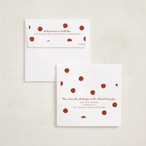 This is a cinnamon holiday photo cards with standard by Cleghorn Creative called warm printing on recycled smooth signature in square