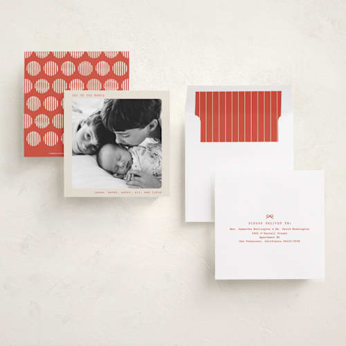 This is a cream holiday photo cards with standard by Olivia Raufman called ephemera printing on recycled smooth signature in square