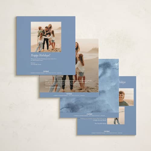 This is a frozen holiday photo cards with standard by Anastasia Makarova called childhood memories printing on signature in square