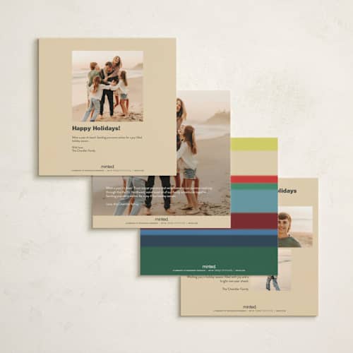 This is a sugar cookie holiday photo cards with standard by Studio Suku called gradients printing on signature in square