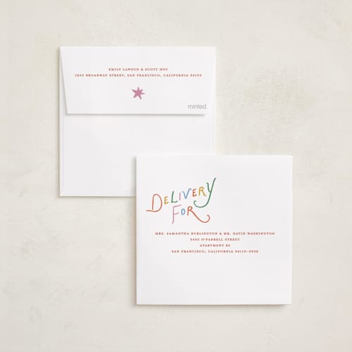 This is a confetti holiday photo cards with standard by Susan Zinader called chalk writing printing on recycled smooth signature in square