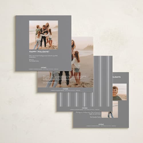 This is a coal holiday photo cards with standard by Adelyn T. called snapshot reel printing on recycled smooth signature in square