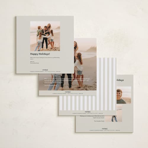 This is a cotton holiday photo cards with standard by Angela Thompson called new year square printing on recycled smooth signature in square