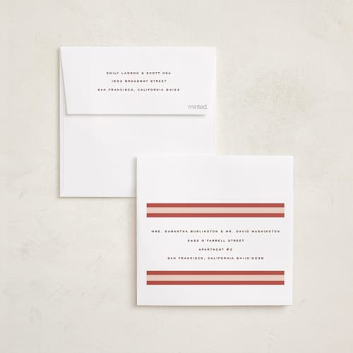 This is a cranberry holiday photo cards with standard by Blustery August called warm holiday wishes printing on recycled smooth signature in square