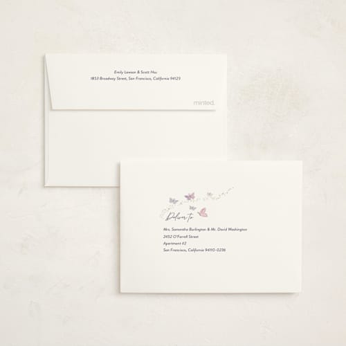 This is a blush baby shower thank you cards with foil pressed by Jelena Vuletic called fabled printing on strathmore in standard