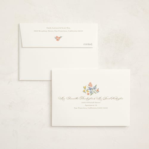 This is a meadow baby shower thank you cards with foil pressed by Brandy Folse called spring awakening printing on strathmore in standard